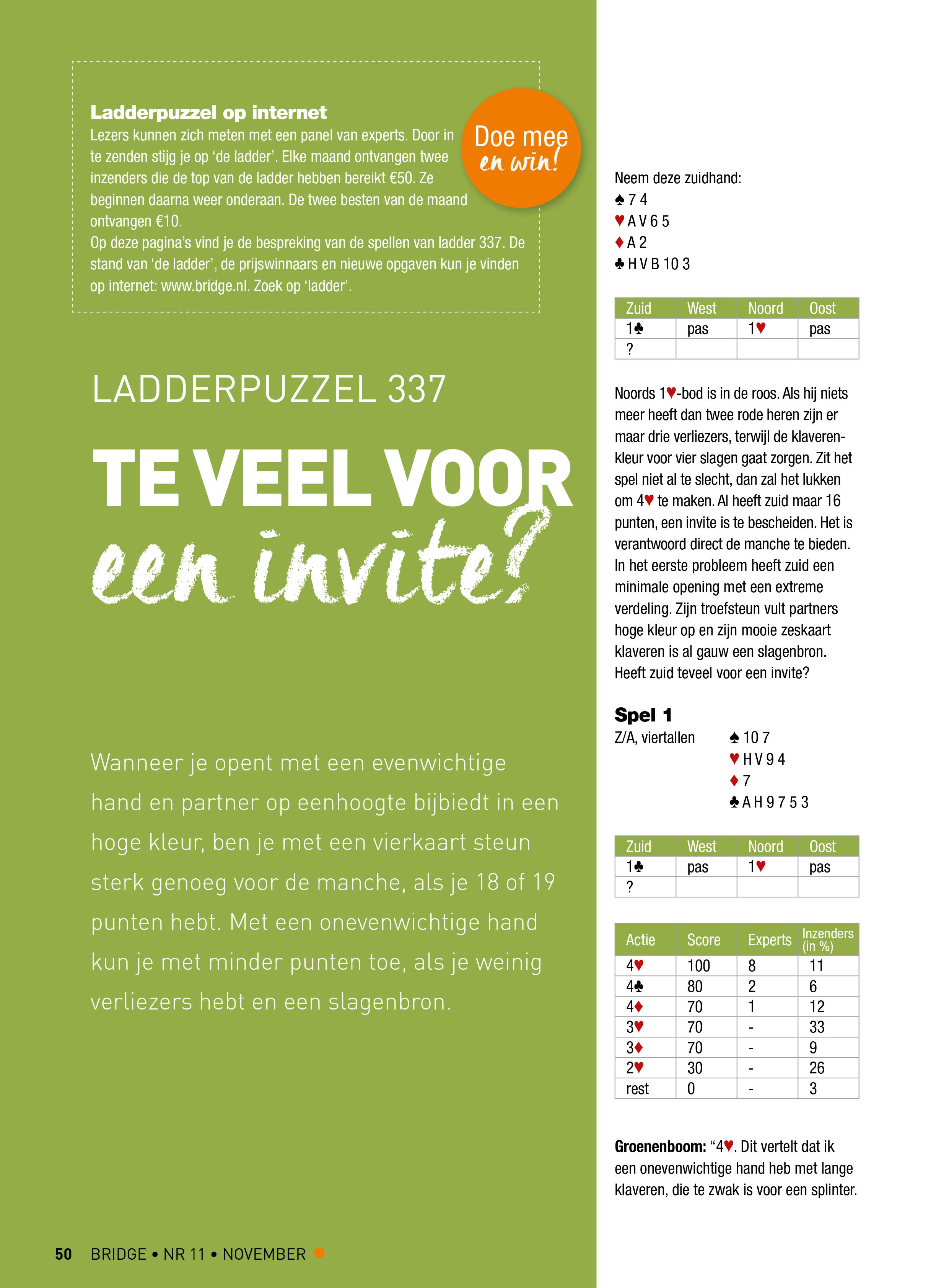 Bespreking van puzzel 337 deel 1