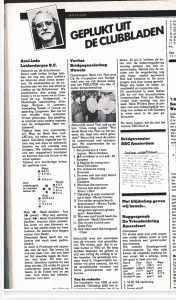 Henk van Tent in Bridge mei 1085