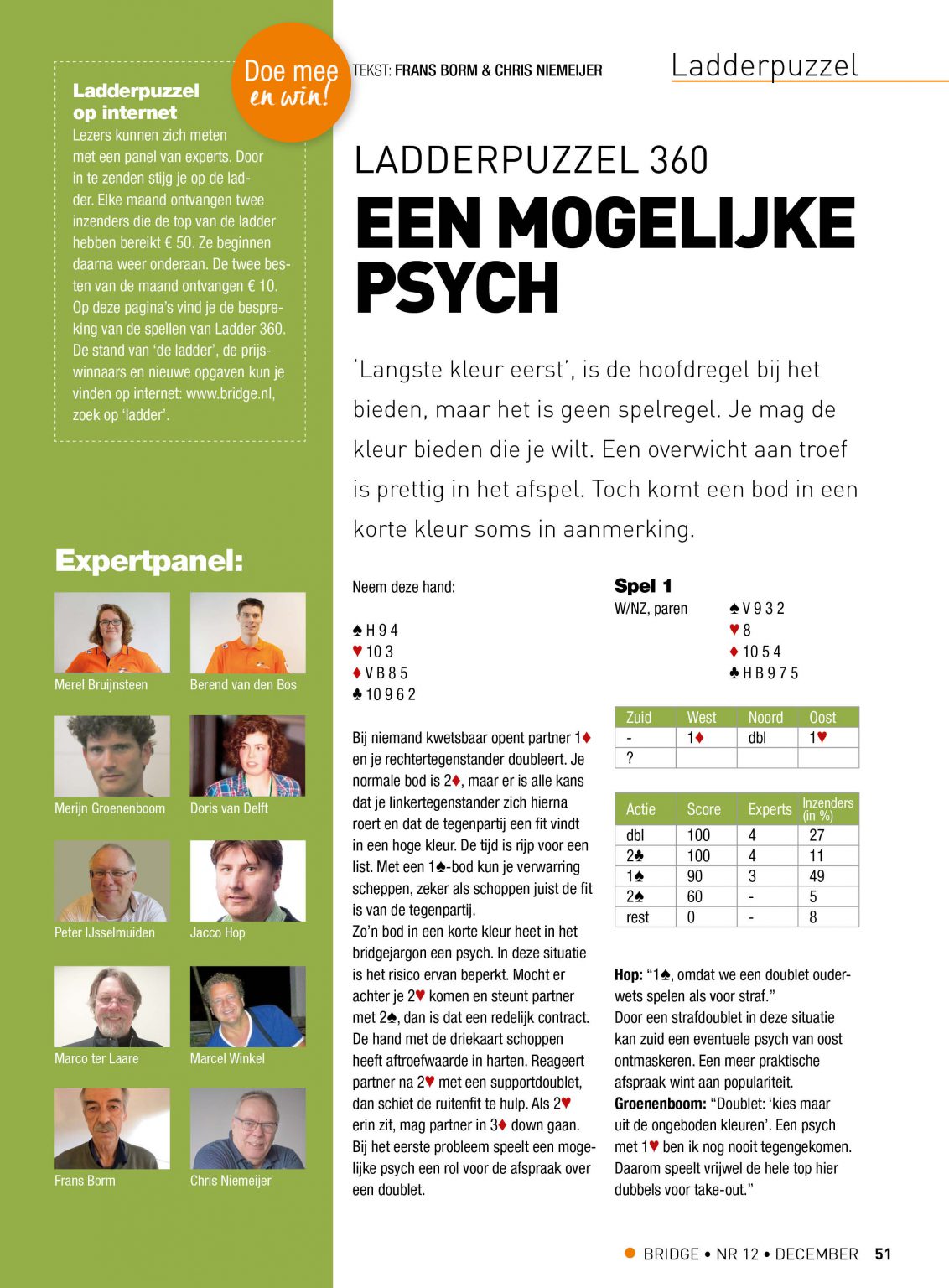 Bespreking Ladderpuzzel 360 (in december 2021) deel 1